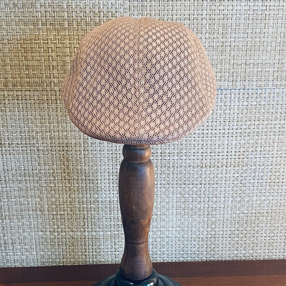 🌟HP🌟NWOT Tan Unisex Mesh Breathable Summer Flat Cap OS - Picture 3 of 10